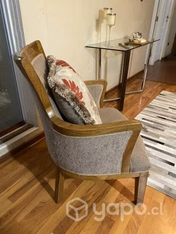 Sillón de madera nativa más sitial