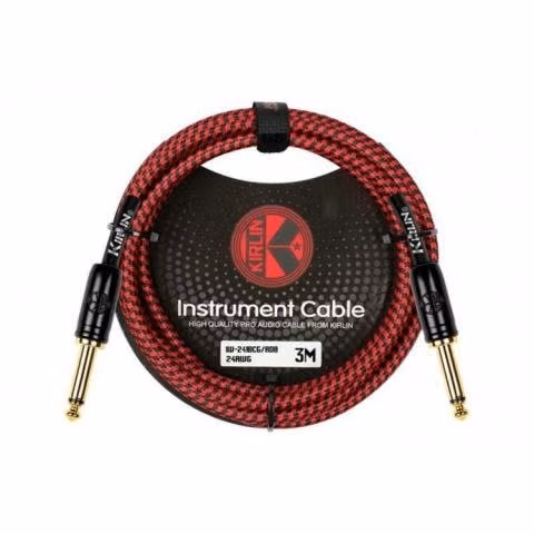 Cable 6,3 mono a 6,3 mono tela rojo 3mts. Premium