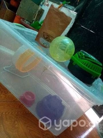 Jaula hámster con accesorios