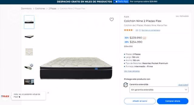 Colchón 2 plazas prácticamente nuevo