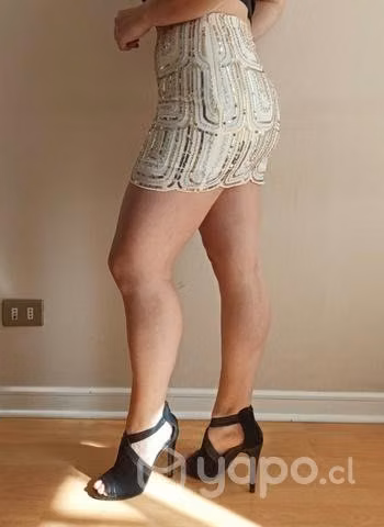 Minifalda Lentejuela Dorada