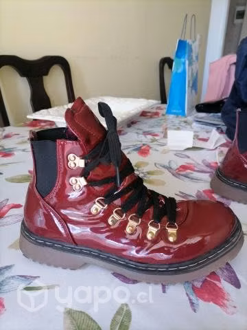 botines burdeos talla 39 charol.