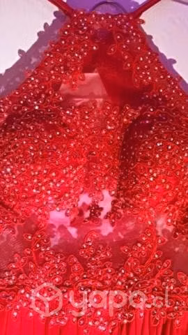 Vestido de gala rojo xs - Imagen 4
