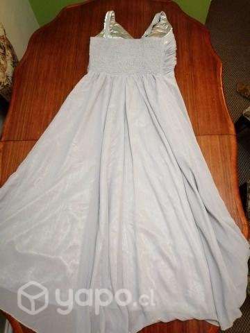 Vestido de gala plateado - Imagen 2