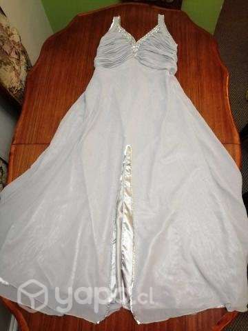 Vestido de gala plateado - Imagen 3