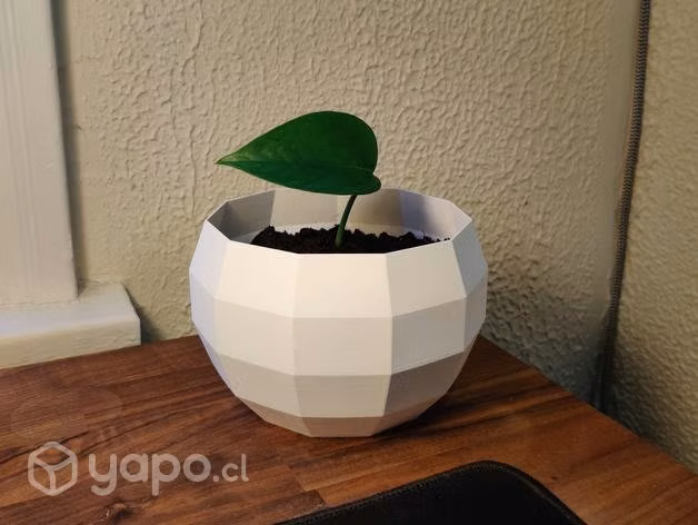Lindo macetero Low Poly Impreso 3D