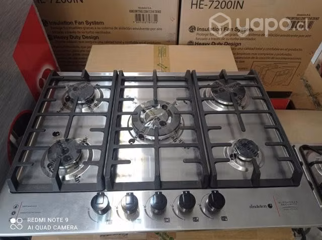 Encimera 5 platos gas