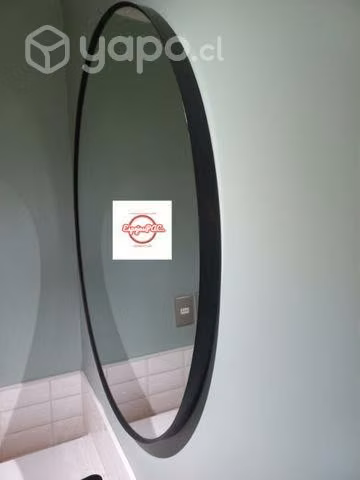 Espejo circular 80cm diámetro enmarcado