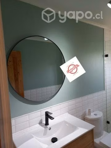Espejo circular 80cm diámetro enmarcado - Imagen 2