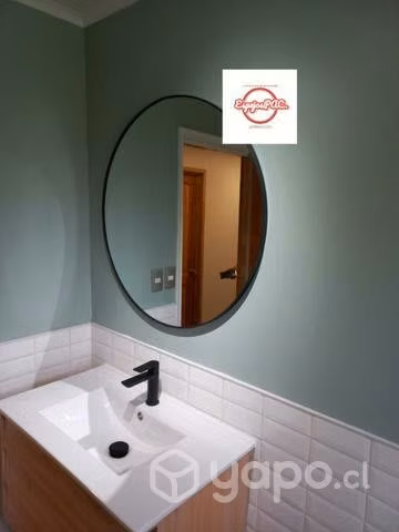 Espejo circular 80cm diámetro enmarcado - Imagen 3