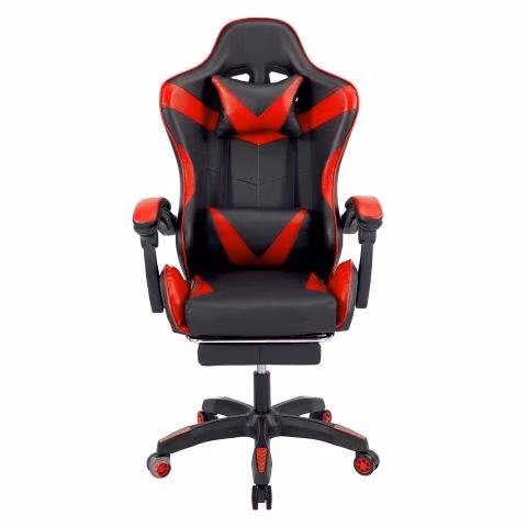 Silla Gamer Oficina Ajustable y Reclinable Roja
