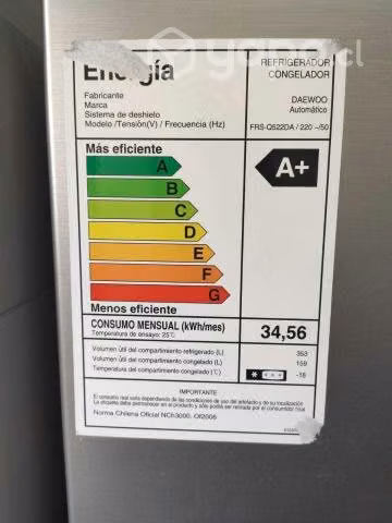 Refrigerador Daewoo dos puertas, 512L - Imagen 3