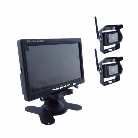 Kit 2 Camaras Seguridad Camion WIFI 7" Control