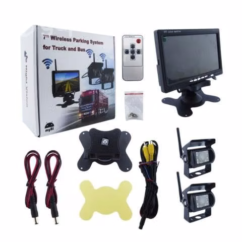 Kit 2 Camaras Seguridad Camion WIFI 7" Control