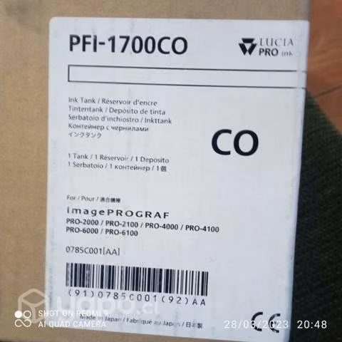 Tintas canon pfi 1700 y 701 colores 700ml