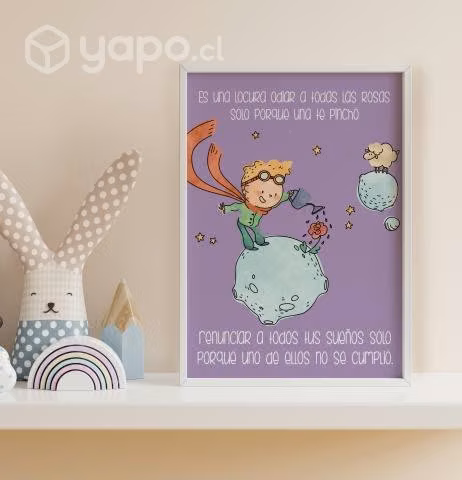 Cuadro PRINCIPITO 34x45cm cn vidrio personalizado