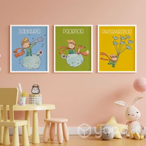 Cuadro PRINCIPITO 34x45cm cn vidrio personalizado