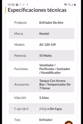 Enfriador de aire kendal - Imagen 2