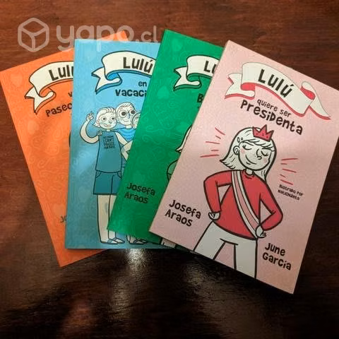 4 libros de Lulú con firma de las autoras