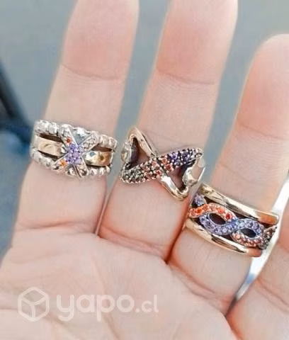 Anillos de plata con oro