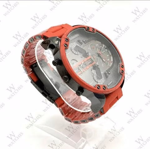 Nuevo reloj cronógrafo Diesel DZ7370 Red Gunmetal