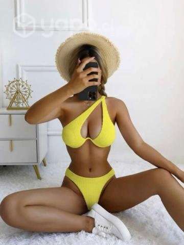 Bikini con textura, color amarillo - Imagen 2