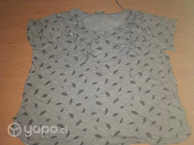 Polera dama gris