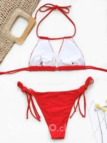 Bikini tie die rosa, incluye pareo - Imagen 2