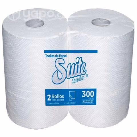 Toalla de papel suite jumbo hoja simple 300 metros