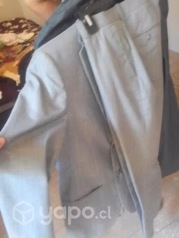 Terno perry Ellis talla 42 gris S
