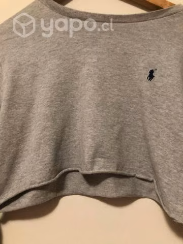 polera manga larga crop nueva original de