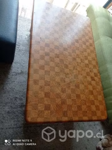 Mesa de centro exclusiva cuadros ajedrez - Imagen 2