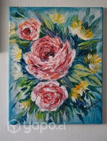 Cuadro floral 40x50 cm