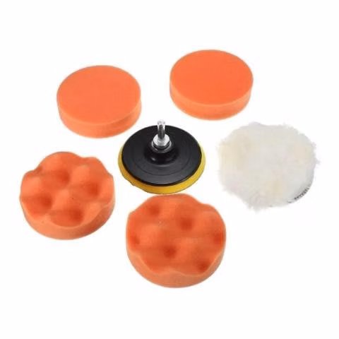 Kit 7 Piezas Pulir Auto Esponja Adaptador Para Tal