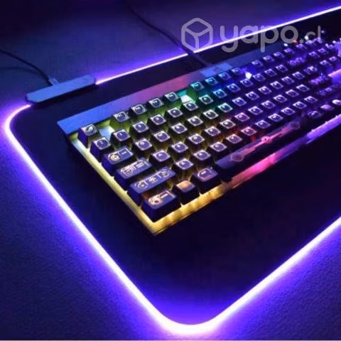 Mouse Pad Gamer Antideslizante + Luz Led RGB-01 Xl