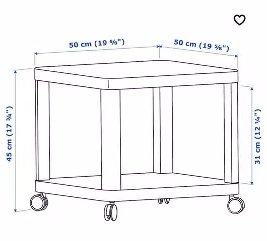 Mesa nueva de apoyo con ruedas