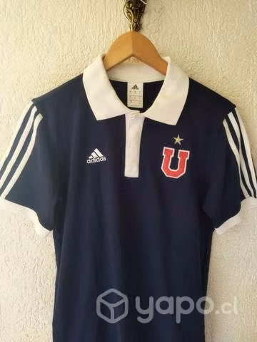Polera S Adidas Universidad de Chile cuello piqué