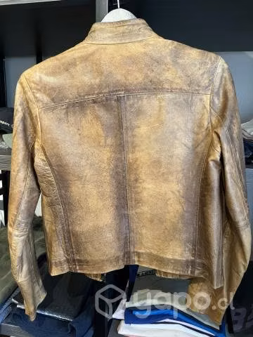 Chaqueta italiana ecocuero camel