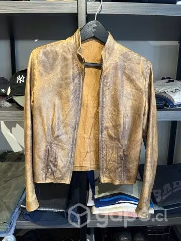 Chaqueta italiana ecocuero camel - Imagen 4