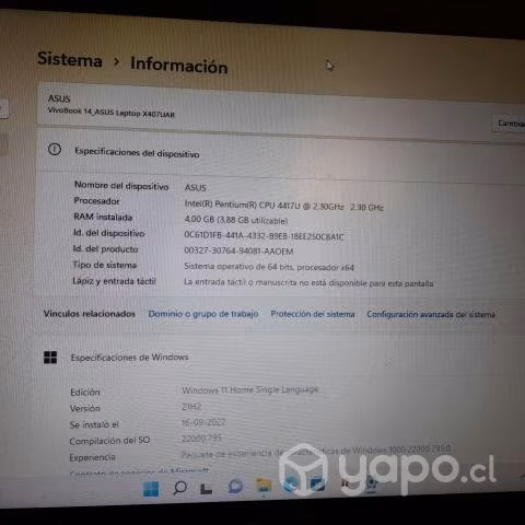 Notebook Asus - Imagen 3
