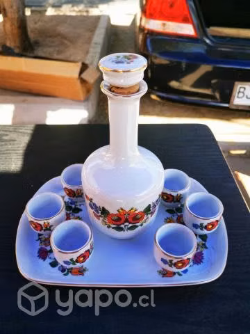 Set de licorera de porcelana