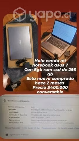Notebook asus ryzen 7