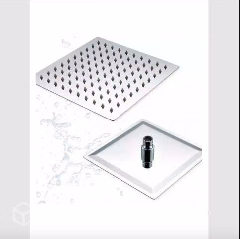 Kit De Plato-ducha Inox Cuadrado 20 Cm
