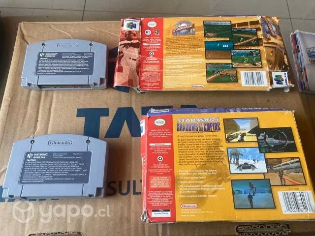 Pack 3 juegos n64 y gba con cajas dañadas