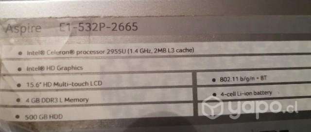 Notebook Acer Pantalla touch - Imagen 4