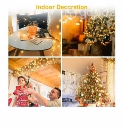 Luces navidad guirnalda solar 10 metros 100 led