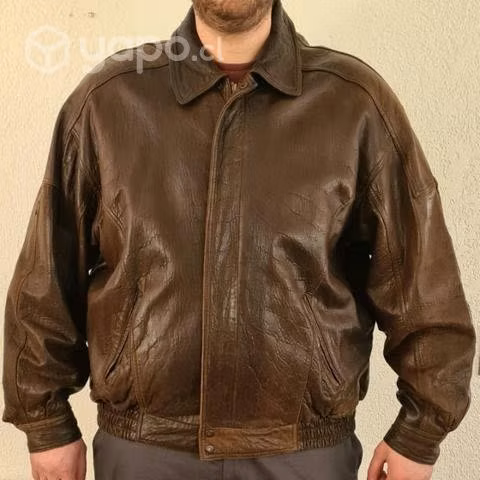 Chaqueta de cuero Café Oscuro
