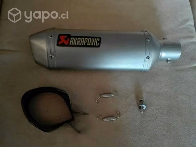 Tubo de escape moto tipo Akrapovic 37cm largo - Imagen 4