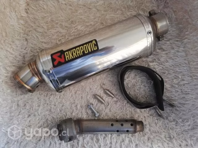 Tubo de escape moto tipo Akrapovic 37cm largo - Imagen 6