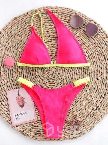 Bikini tipo tanga rosado - Imagen 4